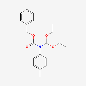 molecular formula C20H25NO4 B14497300 Benzyl (diethoxymethyl)(4-methylphenyl)carbamate CAS No. 64749-68-4