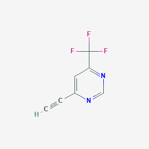 molecular formula C7H3F3N2 B1449732 4-Ethynyl-6-(trifluoromethyl)pyrimidine CAS No. 1378258-80-0