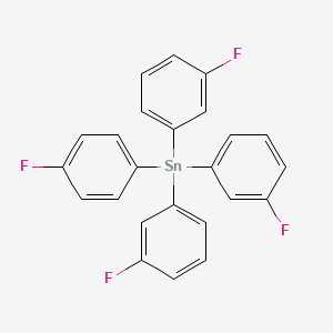 molecular formula C24H16F4Sn B14497332 Tris(3-fluorophenyl)(4-fluorophenyl)stannane CAS No. 62942-30-7