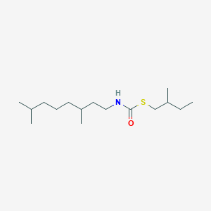 molecular formula C16H33NOS B14497420 S-(2-Methylbutyl) (3,7-dimethyloctyl)carbamothioate CAS No. 63194-06-9