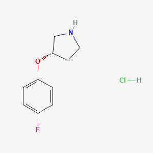 molecular formula C10H13ClFNO B1449744 (S)-3-(4-Fluorophenoxy)pyrrolidine hydrochloride CAS No. 1260619-17-7