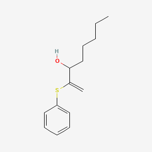 molecular formula C14H20OS B14497448 2-(Phenylsulfanyl)oct-1-EN-3-OL CAS No. 62873-25-0