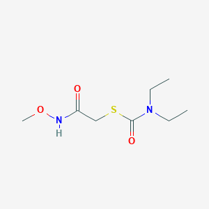 molecular formula C8H16N2O3S B14497451 S-[2-(Methoxyamino)-2-oxoethyl] diethylcarbamothioate CAS No. 63858-31-1