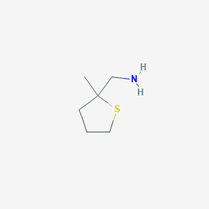 molecular formula C6H13NS B1449751 (2-Methylthiolan-2-yl)methanamine CAS No. 1384665-07-9