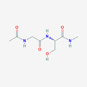 molecular formula C8H15N3O4 B14497544 N-Acetylglycyl-N-methyl-L-serinamide CAS No. 65227-94-3