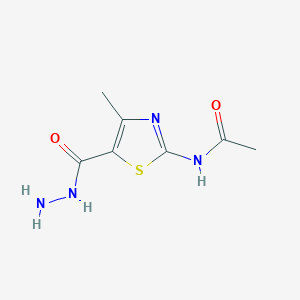 molecular formula C7H10N4O2S B14497576 N-[5-(Hydrazinecarbonyl)-4-methyl-1,3-thiazol-2-yl]acetamide CAS No. 63788-64-7