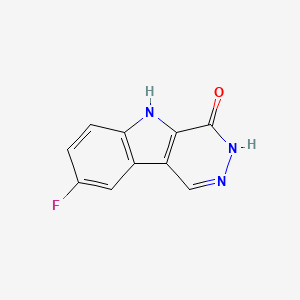 molecular formula C10H6FN3O B1449759 8-fluoro-3,5-dihydro-4H-pyridazino[4,5-b]indol-4-one CAS No. 950124-81-9