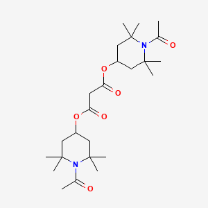 molecular formula C25H42N2O6 B14497611 Bis(1-acetyl-2,2,6,6-tetramethylpiperidin-4-yl) propanedioate CAS No. 63941-33-3