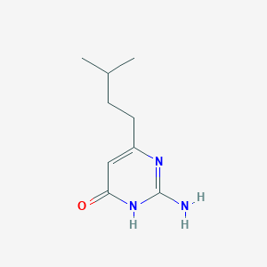 molecular formula C9H15N3O B1449763 2-amino-6-(3-methylbutyl)pyrimidin-4(3H)-one CAS No. 1030419-93-2