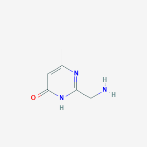molecular formula C6H9N3O B1449764 2-(Aminomethyl)-6-methylpyrimidin-4-ol CAS No. 5993-95-3