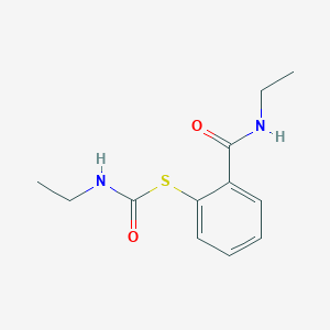 molecular formula C12H16N2O2S B14497640 S-[2-(Ethylcarbamoyl)phenyl] ethylcarbamothioate CAS No. 65382-60-7