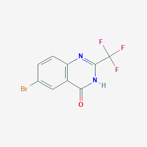 molecular formula C9H4BrF3N2O B1449766 6-Bromo-2-(trifluoromethyl)quinazolin-4(3H)-one CAS No. 35982-47-9