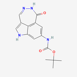 molecular formula C15H16N4O3 B1449767 8-N-Boc-Amino-1,5-dihydro-[1,2]diazepino[4,5,6-cd]indol-6-one CAS No. 731810-58-5