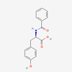 molecular formula C16H15NO4 B14497672 D-Tyrosine, N-benzoyl- CAS No. 64896-36-2