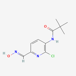 molecular formula C11H14ClN3O2 B1449769 N-(2-Chloro-6-((hydroxyimino)methyl)pyridin-3-YL)-pivalamide CAS No. 1142191-88-5