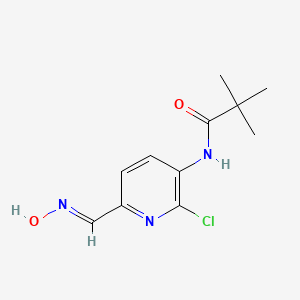 N-(2-Chloro-6-((hydroxyimino)methyl)pyridin-3-YL)-pivalamide
