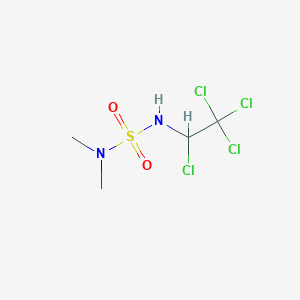 molecular formula C4H8Cl4N2O2S B14497694 N,N-Dimethyl-N'-(1,2,2,2-tetrachloroethyl)sulfuric diamide CAS No. 64298-53-9