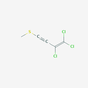 molecular formula C5H3Cl3S B14497726 1,1,2-Trichloro-4-(methylsulfanyl)but-1-en-3-yne CAS No. 62897-11-4