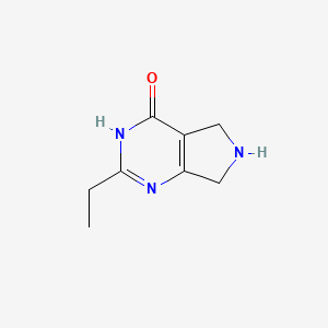 molecular formula C8H11N3O B1449773 2-Ethyl-6,7-dihydro-3H-pyrrolo[3,4-d]pyrimidin-4(5H)-one CAS No. 1220030-37-4