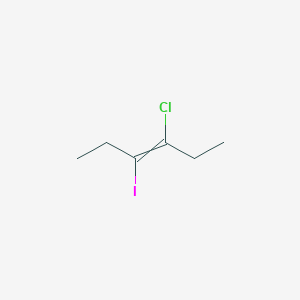 molecular formula C6H10ClI B14497748 3-Chloro-4-iodohex-3-ene CAS No. 63318-17-2