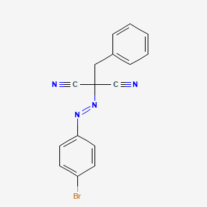 molecular formula C16H11BrN4 B14497767 Malononitrile, benzyl 4-bromophenyldiazenyl- CAS No. 64710-74-3