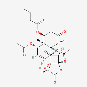 molecular formula C28H37ClO10 B14497772 Ptilosarcone CAS No. 64597-86-0