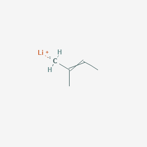 molecular formula C5H9Li B14497809 lithium;2-methanidylbut-2-ene CAS No. 62883-81-2