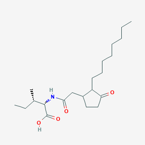 molecular formula C21H37NO4 B14497869 N-[(2-Octyl-3-oxocyclopentyl)acetyl]-L-isoleucine CAS No. 64174-68-1