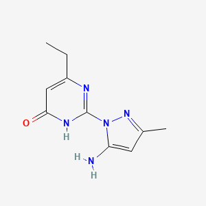 2-(5-amino-3-methyl-1H-pyrazol-1-yl)-6-ethylpyrimidin-4(3H)-one