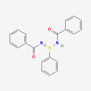 molecular formula C20H16N2O2S B14497945 N-[(E)-Benzamido(phenyl)-lambda~4~-sulfanylidene]benzamide CAS No. 63116-01-8