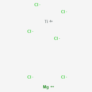 molecular formula Cl6MgTi B14497979 Magnesium titanium(4+) chloride (1/1/6) CAS No. 64176-69-8