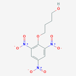 molecular formula C10H11N3O8 B14497996 4-(2,4,6-Trinitrophenoxy)butan-1-OL CAS No. 63018-29-1