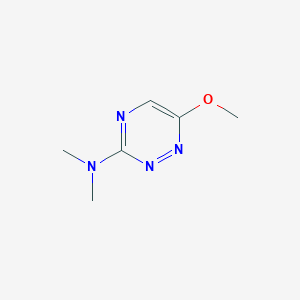 molecular formula C6H10N4O B14498064 6-Methoxy-N,N-dimethyl-1,2,4-triazin-3-amine CAS No. 63197-02-4