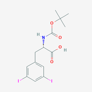 molecular formula C14H17I2NO4 B14498074 N-(tert-Butoxycarbonyl)-3,5-diiodo-L-phenylalanine CAS No. 63570-41-2