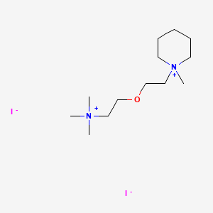 molecular formula C13H30I2N2O B14498109 Piperidinium, 1-methyl-1-(2-(2-(trimethylammonio)ethoxy)ethyl)-, diiodide CAS No. 63916-17-6
