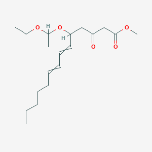 molecular formula C19H32O5 B14498111 Methyl 5-(1-ethoxyethoxy)-3-oxotetradeca-6,8-dienoate CAS No. 64769-19-3