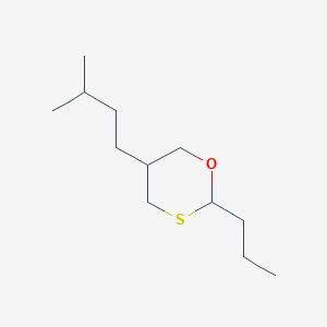 molecular formula C12H24OS B14498150 5-(3-Methylbutyl)-2-propyl-1,3-oxathiane CAS No. 64132-15-6