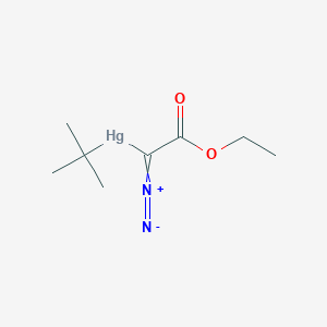 molecular formula C8H14HgN2O2 B14498176 tert-Butyl(1-diazonio-2-ethoxy-2-oxidoethenyl)mercury CAS No. 64192-98-9
