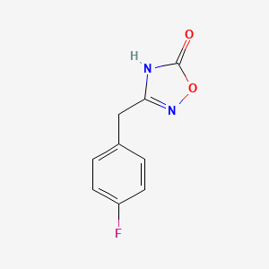 molecular formula C9H7FN2O2 B1449819 3-[(4-Fluorophenyl)methyl]-1,2,4-oxadiazol-5-ol CAS No. 1251317-25-5