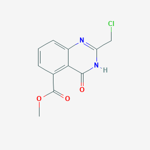 molecular formula C11H9ClN2O3 B1449823 Methyl 2-(chloromethyl)-4-oxo-3,4-dihydroquinazoline-5-carboxylate CAS No. 1140964-67-5