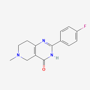 molecular formula C14H14FN3O B1449826 2-(4-fluorophenyl)-6-methyl-3H,4H,5H,6H,7H,8H-pyrido[4,3-d]pyrimidin-4-one CAS No. 1334490-94-6