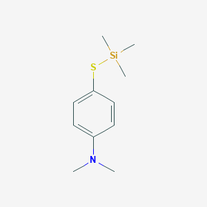 molecular formula C11H19NSSi B14498293 N,N-Dimethyl-4-[(trimethylsilyl)sulfanyl]aniline CAS No. 65257-43-4
