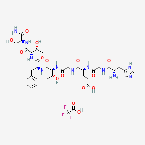 molecular formula C37H52F3N11O15 B1449830 Exendin-4 (1-8) Trifluoroacetate CAS No. 1802078-29-0