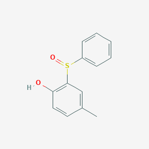 molecular formula C13H12O2S B14498336 Phenol, 4-methyl-2-(phenylsulfinyl)- CAS No. 64790-78-9