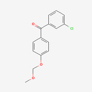 molecular formula C15H13ClO3 B1449834 (3-Chlorophenyl)[4-(methoxymethoxy)phenyl]methanone CAS No. 938458-66-3