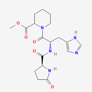 molecular formula C18H25N5O5 B14498389 Methyl pyroglutamyl-histidyl-pipecolate CAS No. 64783-97-7