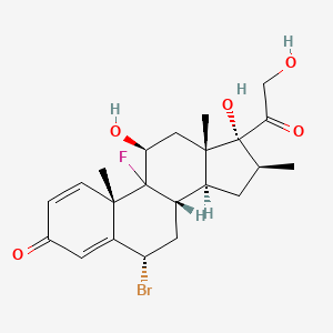 (6S,8S,10S,11S,13S,14S,16S,17R)-6-Bromo-9-fluoro-11,17-dihydroxy-17-(2-hydroxyacetyl)-10,13,16-trimethyl-6,7,8,9,10,11,12,13,14,15,16,17-dodecahydro-3H-cyclopenta[a]phenanthren-3-one