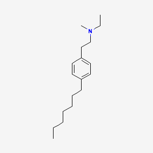 molecular formula C18H31N B14498417 N-Ethyl-2-(4-heptylphenyl)-N-methylethan-1-amine CAS No. 63065-24-7