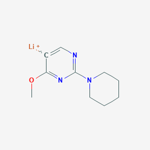 molecular formula C10H14LiN3O B14498436 lithium;4-methoxy-2-piperidin-1-yl-5H-pyrimidin-5-ide CAS No. 62880-73-3