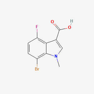 molecular formula C10H7BrFNO2 B1449845 7-Bromo-4-fluoro-1-methylindole-3-carboxylic acid CAS No. 2131199-95-4